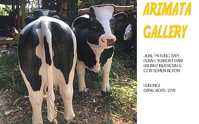 Harga Patung Sapi Perah Fiber & Semen Beton GRC